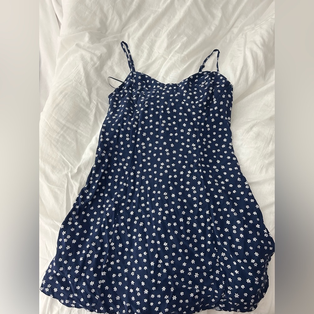 Pacsun Navy Dress with white flowers